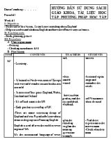 Giáo án Tiếng Anh Lớp 6 thí điểm - Chương trình học kì I